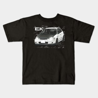 initial d jdm CIVIC type r EK9 anime Kids T-Shirt